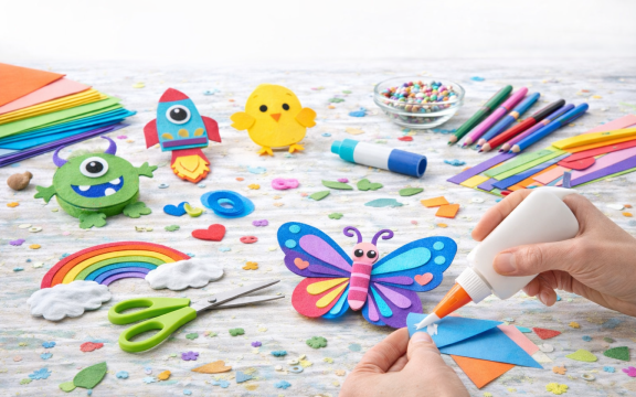 KINDERCLUB AKTION: KREATIV MIT BUNTPAPIER