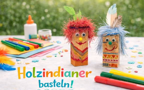 KINDERCLUB AKTION: HOLZINDIANER BASTELN 0,50 €