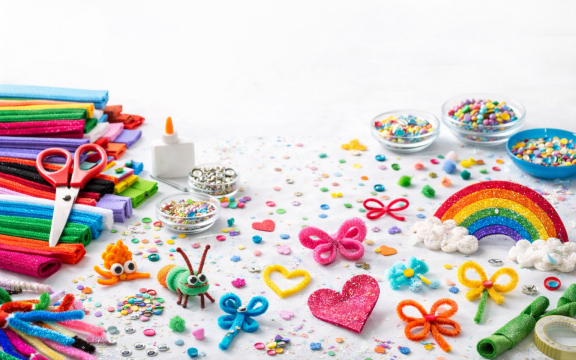 KINDERCLUB AKTION: KREATIV MIT KREPPPAPIER