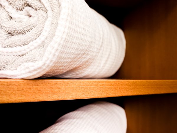 Handtücher im Saunabereich