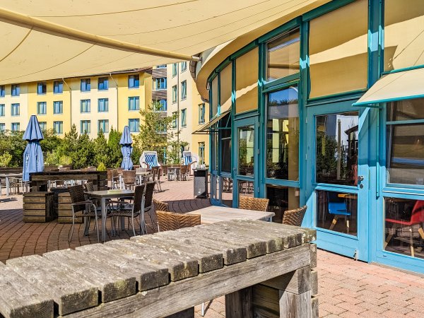 Terrasse des all inclusive Halbpensions-Restaurant 