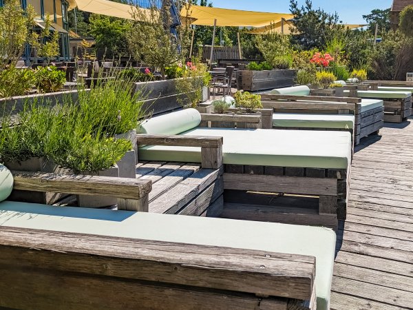 Terrasse des all inclusive Halbpensions-Restaurant
